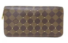 LOUIS VUITTON/ルイ ヴィトン　ダミエ エベヌ スタッズジッピーウォレット N60122  ジップアラウンド　ウォレット　長財布　【中古】