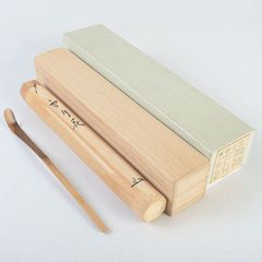 茶道具 紫野 神波東嶽作 茶杓 銘「聴松」 共筒共箱 V 9005 - メルカリ