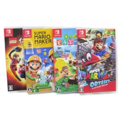 Nintendo 任天堂 スーパーマリオオデッセイ あつまれどうぶつの森 スーパーマリオメーカー2 インクレディブル Switchソフト 計4点 動作確認済