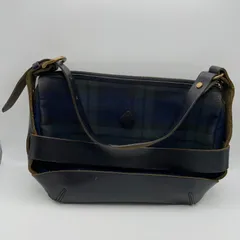 CLEDRAN　クレドラン　ショルダーバッグ　レザー　キャンバス　チェック　カバン　（ME75-2857）