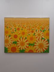 ハッピーあっぷるちゃん 油絵 画家 小楠アキコ作品 20×20cm キャンバス