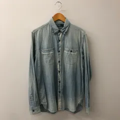 【中古品】Polo by Ralph Lauren ポロバイラルフローレン L/S WASHED DENIM SHIRT ロングスリーブ ウォッシュド デニムシャツ 長袖 トップス 【145-250720-kk-24-tei】