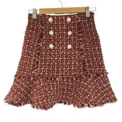 トランテアンソンドゥモード 31 Sons de mode ツイードフレアミニスカートスカート レディース  36