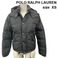 ■ ポロラルフローレン POLO RALPH LAUREN ダウンジャケット フーディー ネイビー XS  155/80A レディース S5X350