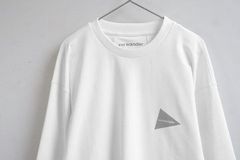 美品 and wander ◆ プルオーバー ラッシュガード 白 XLサイズ *UV99%カット* 定価1.9万円 ジャージー 長袖 Tシャツ アンドワンダー ◆ES14