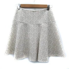 エフデ ef-de フレアスカート ミニ丈 アイレットレース 9 白 ホワイト ライトピンク /SM28