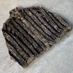 80~90's far short length coat. vintage 古着　ファーコート　ブラウン　ブラック　レディース　ジャケットベージュ