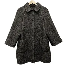 JOURNALSTANDARD(ジャーナルスタンダード) コート レディース美品  - ダークブラウン×ベージュ 長袖/ニット/冬