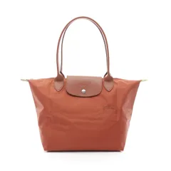ロンシャン Longchamp トートバッグ ル プリアージュ グリーン M L2605919404 チェスナット ナイロン レザー ルプリアージュショルダーバッグ レディース 新品