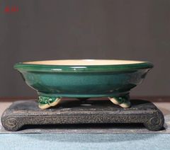 盆栽鉢 青磁鉢 山野草鉢 多肉植物 植木鉢 小品大品盆栽鉢 陶器鉢置物