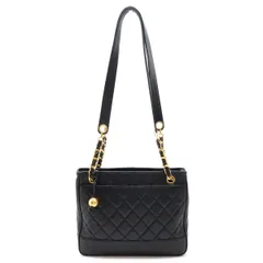 CHANEL シャネル マトラッセ ココボール チェーントート トートバッグ ショルダーバッグ ラムスキン レザー ブラック 黒 ゴールド金具
