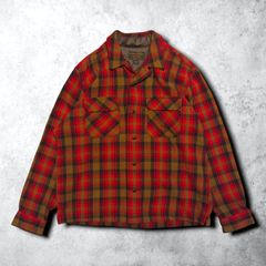 FILSON GARMENT フィルソン 開襟 オープンカラー チェック バックナー ウール キャンプ シャツ ボックスシルエット アウトドア