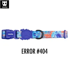 zee.dog ジードッグ COLLARS/首輪 ERROR#404(エラー#404) サイズM (中型犬用) 999787　 GLITCH COLLECTION グリッチコレクション