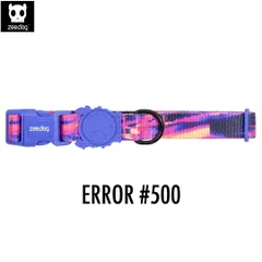 zee.dog ジードッグ COLLARS/首輪 ERROR#500(エラー#500) サイズM (中型犬用) 999795　 GLITCH COLLECTION グリッチコレクション 