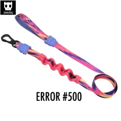 zee.dog ジードッグ RUFF LEASH/ラフリード ERROR#500(エラー#500) サイズS (小型-中型犬用) 999847 GLITCH COLLECTION グリッチコレクション