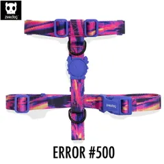 zee.dog ジードッグ H-HARNESS/Hハーネス ERROR#500(エラー#500) サイズM (中型犬用) 999823　GLITCH COLLECTION グリッチコレクション