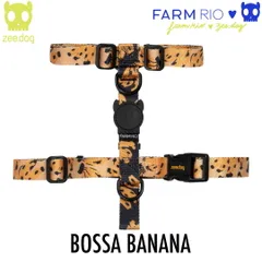 zee.dog ジードッグ H-HARNESS/Hハーネス BOSSA BANANA(ボッサバナナ) サイズM (中型犬用) 760048　FARM RIO COLLECTION ファームリオコレクション 