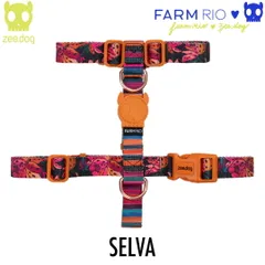 zee.dog ジードッグ H-HARNESS/Hハーネス SELVA(セルバ) サイズM (中型犬用) 760056　FARM RIO COLLECTION ファームリオコレクション