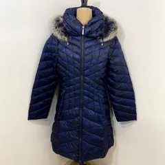 バルマン ダウンコート ブルーフォックス ダウン　裏地総柄