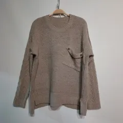 ベージュ ポケット ニット セーター105 110サイズ 冬