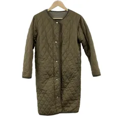 UNITED ARROWS(ユナイテッドアローズ) コート サイズ36 S レディース - グレーベージュ 長袖/中綿/リバーシブル/キルティング/秋/冬