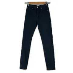 美品 MOUSSY マウジー 無地 オールシーズン スキニーデニム コットン/ポリエステル ブラック レディース 23【古着】【中古】【送料無料】