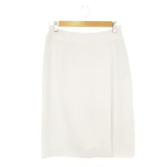 ナチュラルビューティーベーシック NATURAL BEAUTY BASIC スカート タイト ひざ丈 フロントレイヤード 通勤 ビジネス L ライトグレー /AH4