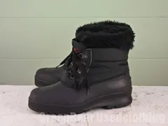 カナダ製 SOREL ビンテージ スノーブーツ ナイロン 黒 レディース 10F 27cm Z643