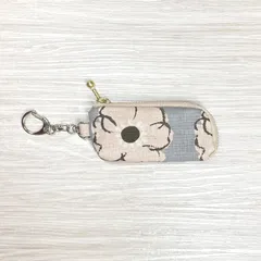 印鑑ポーチ 花柄 グレー 北欧 リップポーチ アクセサリーポーチ キーポーチ☆ ハンドメイド