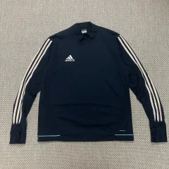 (110) アディダス ランニング 起毛 ジャージ Tシャツ