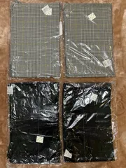 未使用グローバルワークGLOBAL WORKグレー×2グリーン×2計4品132224 静電軽減着られるストールマフラー スカーフ ショール ポンチョ 膝掛け ひざ掛けグレイグレー灰色系イエロー黄色グリーン緑色紺色チェックレディースLADYS女性用婦人women