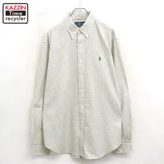 00s RALPH LAUREN チェック柄 CLASSIC FIT ボタンダウン 長袖シャツ メンズ 表記Lサイズ