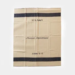 【新品】【1点販売】USタイプ NAVY ブランケット ラージ [ひざ掛け 大判 ウール ポリエステル ベージュ ミリタリー 軍放出]