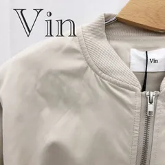 Vin ヴァン　ファスナー付き　ジャケット　ブルゾン M クリーム色  レディース ファッション