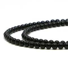 ○1連販売○オニキス【丸玉】4mm【天然石 ビーズ パワーストーン】