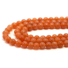 ○1連販売○オレンジアベンチュリン【丸玉】6mm【天然石 ビーズ パワーストーン】