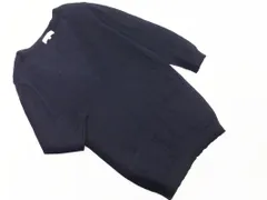 KUMIKYOKU 組曲 リネン混 Vネック ニット セーター size2/紺 ◇■ レディース