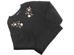 AS KNOW AS アズノゥアズ 刺繍 ニット セーター 黒 ◇■ レディース