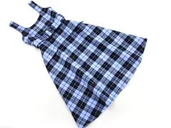 JILLSTUART ジルスチュアート ウール混 ベルト付き チェック Aライン ワンピース size0/黒xサックス ◇■ レディース