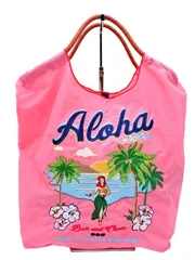 Ball Chain ボールアンドチェーン アロハ 刺繍 トート バッグ ピンク ■■ レディース