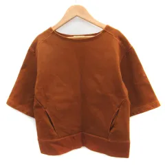ユナイテッドアローズ UNITED ARROWS カットソー 五分袖 ラウンドネック ブラウン 茶 /SM16