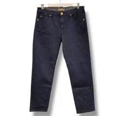美品 自由区 ジユウク TIMELESS ストレッチ ワイドデニムパンツ ネイビー サイズ29 大きめ ゆったりサイズ ジーンズ オールシーズン オンワード樫山 レディース ゴーゴー古着久喜倉庫店 草2468のサムネイル