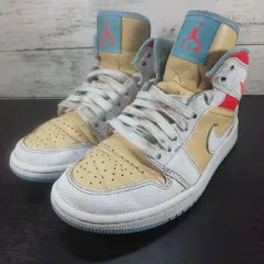NIKE WMNS AIR JORDAN 1 MID SE ナイキ ウィメンズ エア ジョーダン 1 ミッド シーズナブル エディション 23.0cm ホワイト 白 ベージュ CZ0774-200 L11267