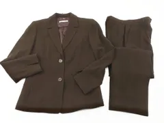 CORDIER コルディア カシミヤ混 セットアップ ジャケット パンツ スーツ size上40 下38/茶 ◇■ レディース