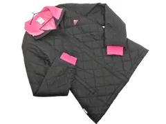 adidas アディダス ロゴ 刺繍 キルティング ジャケット sizeM/黒 ◇■ レディース