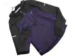 NIKE ナイキ ランニング ジップアップ パーカー sizeS/黒ｘ紫 ■■ レディース