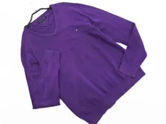 TOMMY HILFIGER トミーヒルフィガー Vネック ニット セーター sizeL/紫 ◇■ メンズ