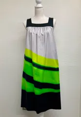DRIES VAN NOTEN ドリスヴァンノッテン ワンピース ブラック×グリーン×グレー レディース Maxi Dress In Green 36サイズのサムネイル