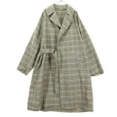 BEAMS HEART ビームスハート チェック柄 長袖 ロングコート S ブラウン レディース 古着