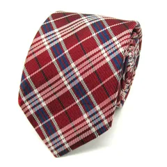 マックレガー ブランド ネクタイ チェック柄 シルク 日本製 PO メンズ レッド McGregor 【中古】のサムネイル